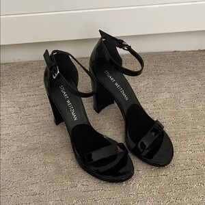 Stuart Weitzman Black Patent Leather Heels